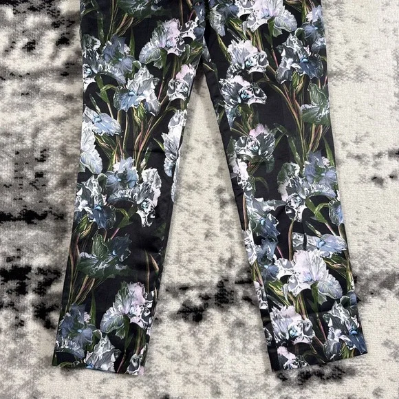 Asos‎ Pants Womens Size 4 Floral Straight Leg Polyester Hippie Career Flower - Picture 4 of 13